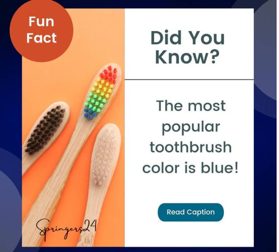 The Most Popular Toothbrush Colour is Blue!