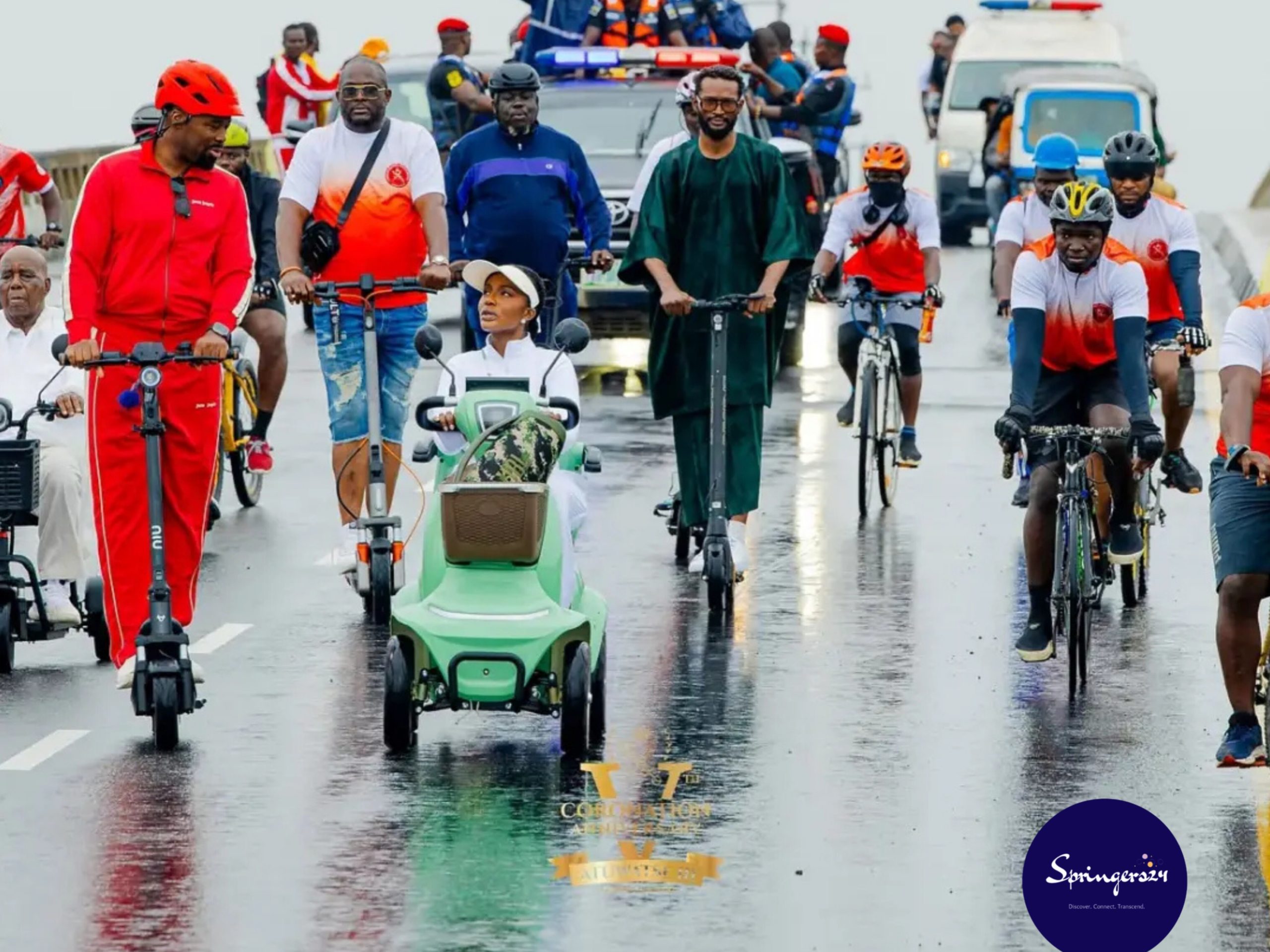 Royalty in Motion: Olu of Warri and Olori Atuwatse III Take a Joyful Ride Through Ode-Itsekiri